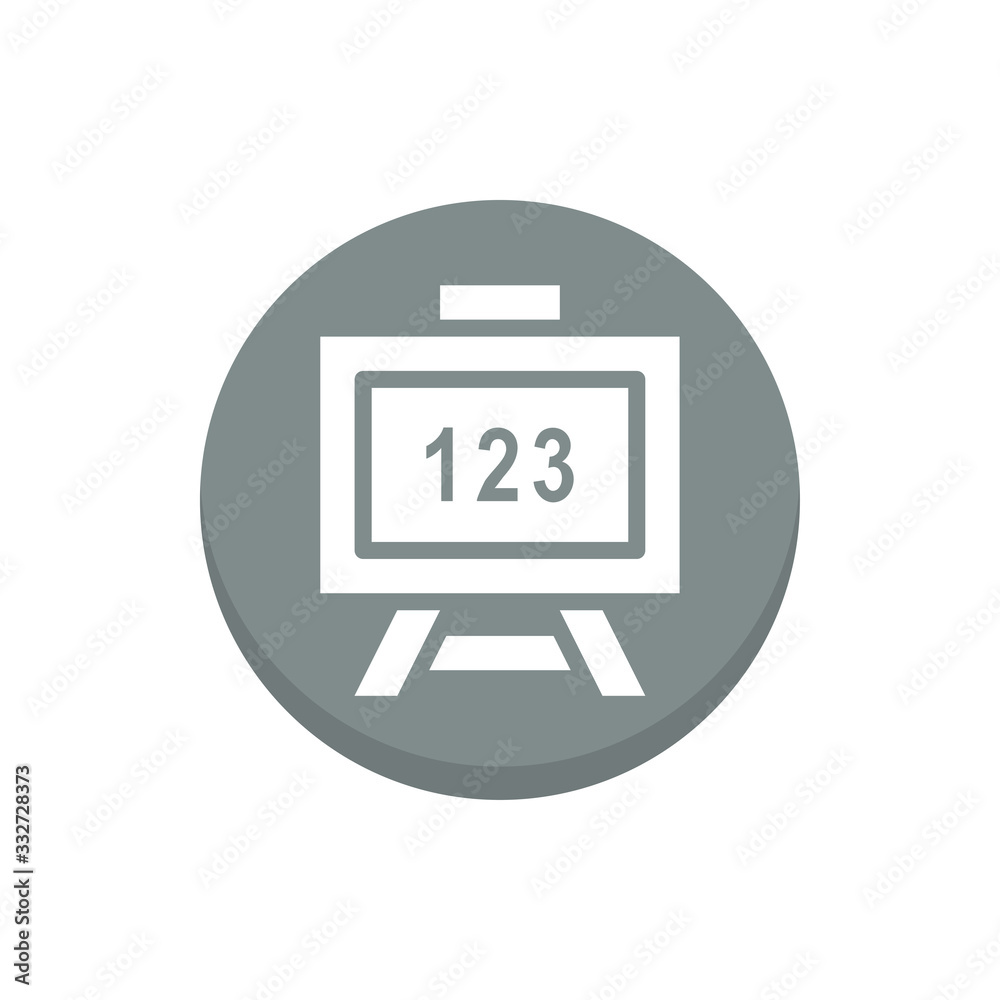 Whiteboard Vector Icon Colour Circle Icon Illustration. Whiteboard Vector Icon Colour Circle Icon Illustration.