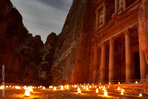 The Treasure of Wadi Musa at night, Jordan