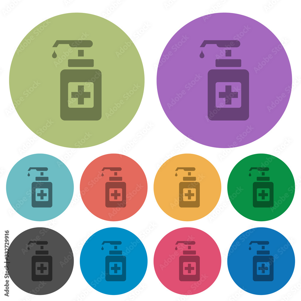 Hand sanitizer color darker flat icons Hand sanitizer color darker flat icons