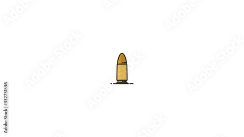 bullet flat design vector illustration