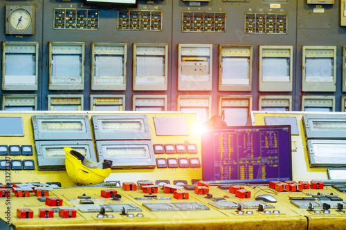 Control room of a nuclear power generation plant.