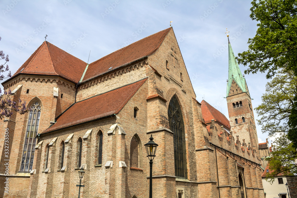 Cathedral of Augsburg is a Roman Catholic church in Augsburg, Bavaria, Germany, founded in the 11th century in Romanesque style, but with 14th-century Gothic additions