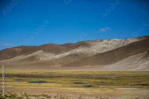 Dry landscapes in Cordillera Real, Andes, Bolivia