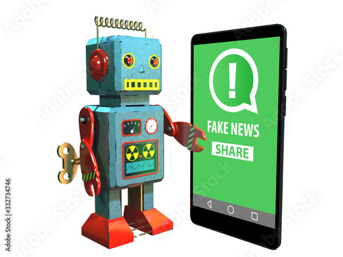 Robo Fake News Isolado photo