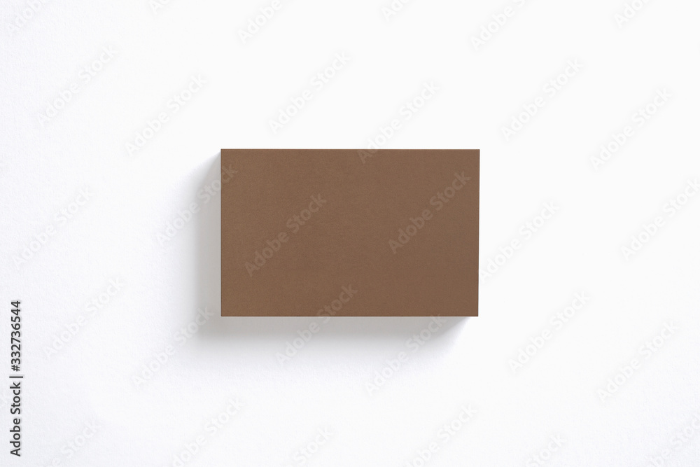 Blank carton business cards stack isolated on white top view as template for design presentation, promotion etc. Blank carton business cards stack isolated on white top view as template for design presentation, promotion etc.