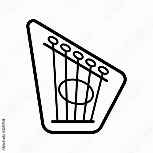 russian warrior line icon harp