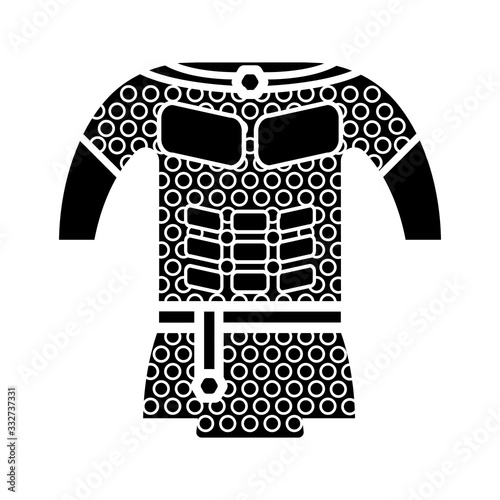 russian warrior simple icon armor