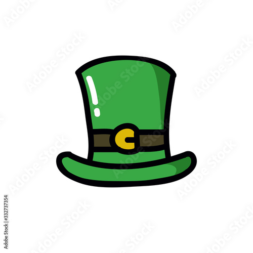 st patrick's hat doodle icon, vector illustration