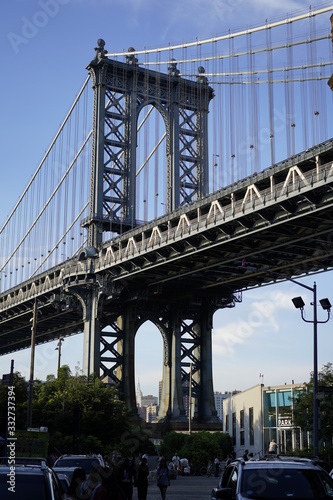 Manhattan Bridge in summertime