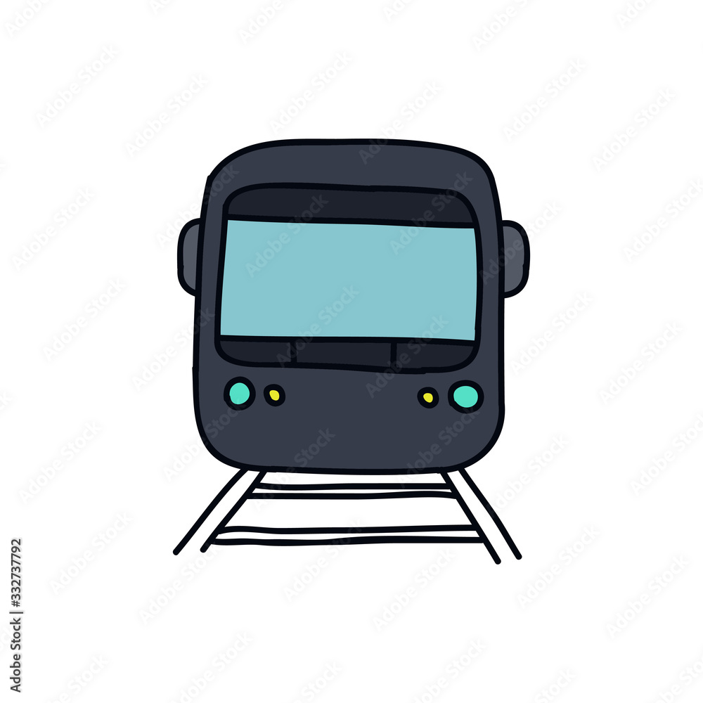train doodle icon, vector illustration train doodle icon, vector illustration