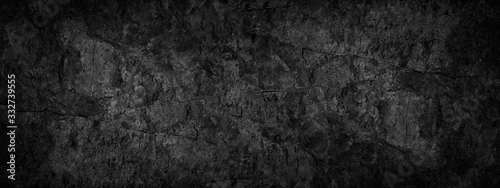 Panel kuchenny z motywem Black grunge background. Texture of cracked stone surface. Black rock grunge background with copy space for your design.