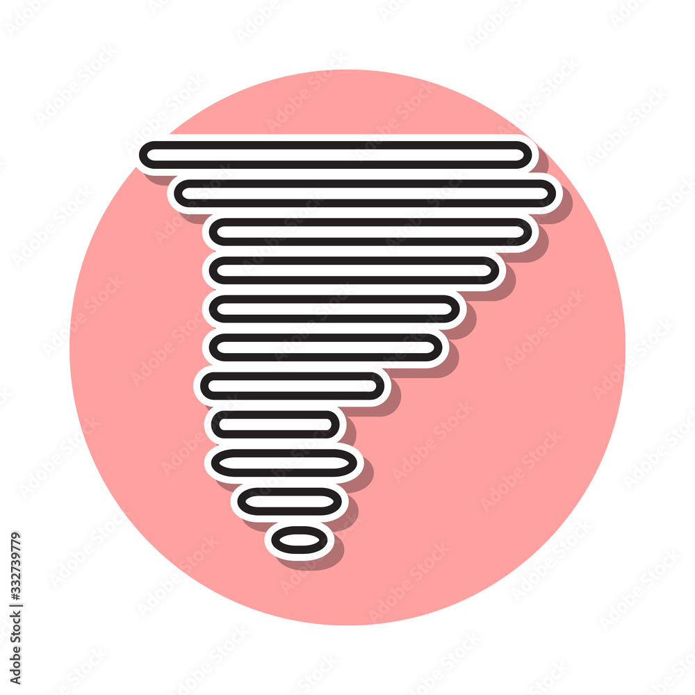 hurricane sign sticker icon. Simple thin line, outline vector of Weather icons for ui and ux, website or mobile application hurricane sign sticker icon. Simple thin line, outline vector of Weather icons for ui and ux, website or mobile application