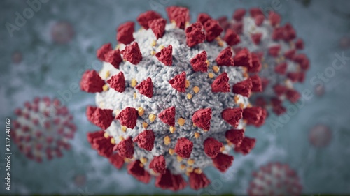 Corona virus closeup