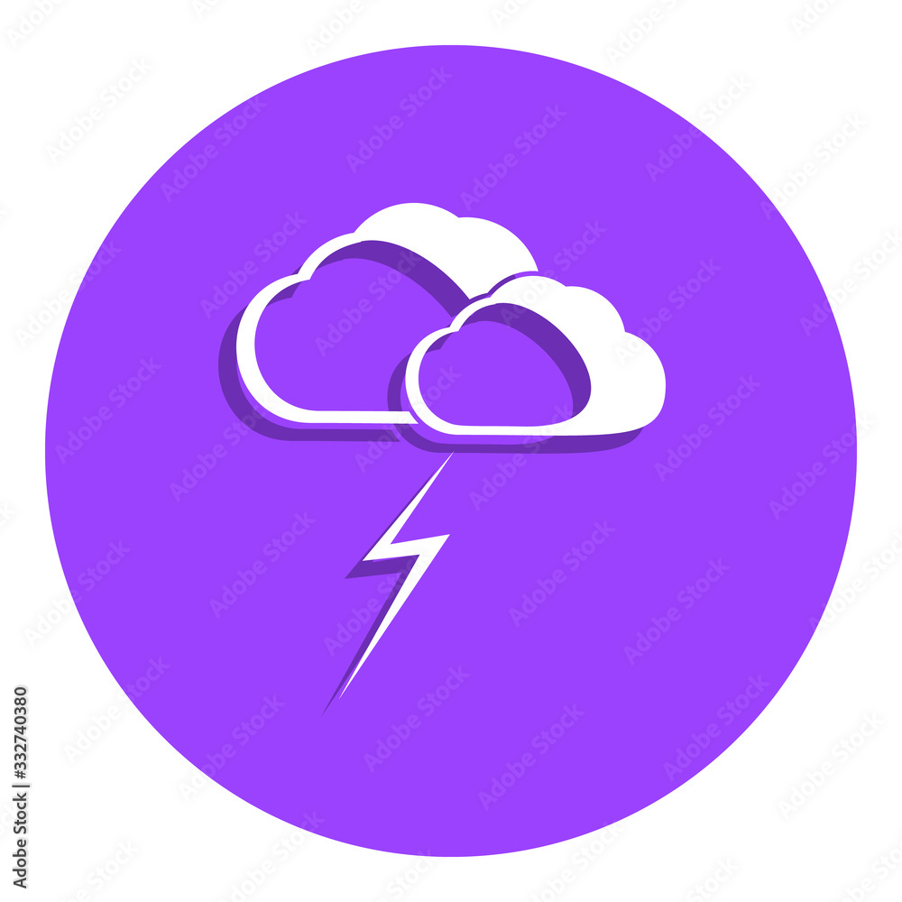 storm badge icon. Simple glyph, flat vector of Weather icons for ui and ux, website or mobile application storm badge icon. Simple glyph, flat vector of Weather icons for ui and ux, website or mobile application