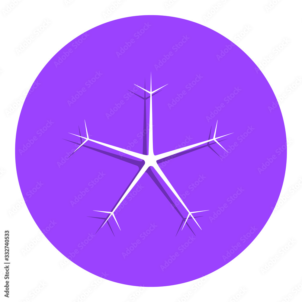 snowflake badge icon. Simple glyph, flat vector of Weather icons for ui and ux, website or mobile application snowflake badge icon. Simple glyph, flat vector of Weather icons for ui and ux, website or mobile application