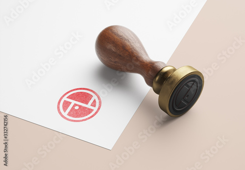 Wooden-Handled Rubber Stamp and Stationery Mockup
