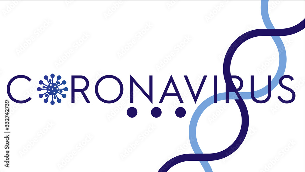 Fototapeta premium Vector illustration of a minimal logo design of a virus representing Corona Virus