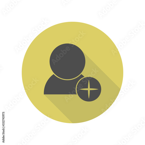 add contact . Element of web long shadow icon. Simple glyph, flat vector of WEB icons for ui and ux, website or mobile application