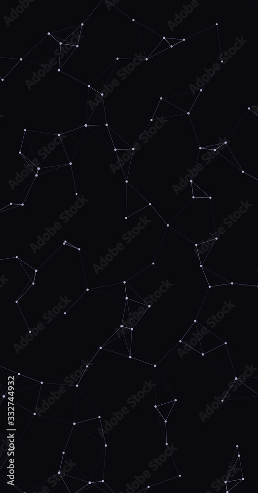 Fototapeta premium Network Mesh Procedural Art background illustration