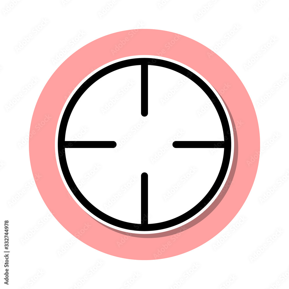 aim sticker icon. Simple thin line, outline vector of web icons for ui and ux, website or mobile application aim sticker icon. Simple thin line, outline vector of web icons for ui and ux, website or mobile application