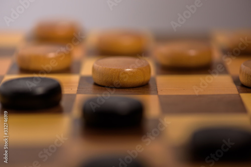 wooden checkers