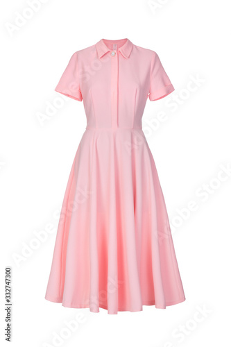 Beautiful vintage dress isolated on white background photo