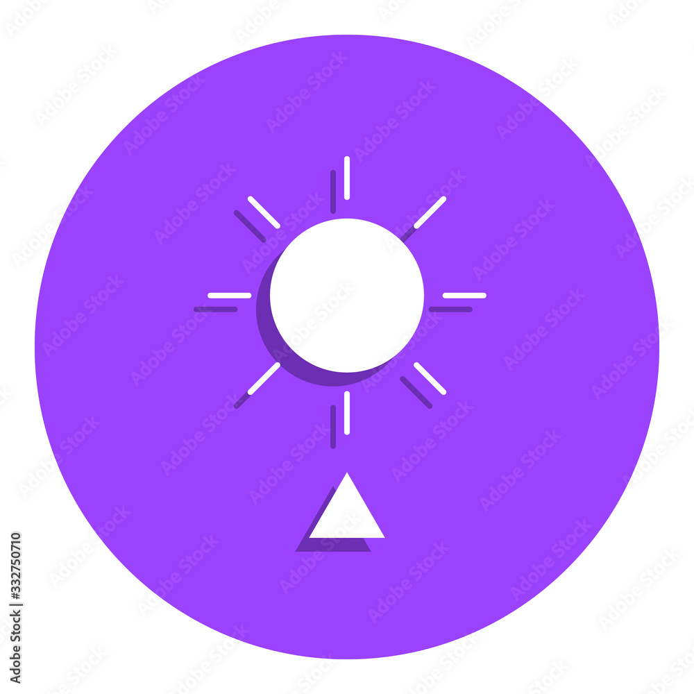 Sun badge icon. Simple glyph, flat vector of web icons for ui and ux, website or mobile application Sun badge icon. Simple glyph, flat vector of web icons for ui and ux, website or mobile application