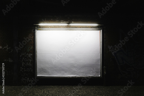 Billboard Poster Mockup at Night