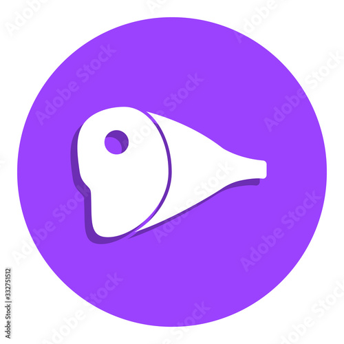 Meat badge icon. Simple glyph, flat vector of web icons for ui and ux, website or mobile application