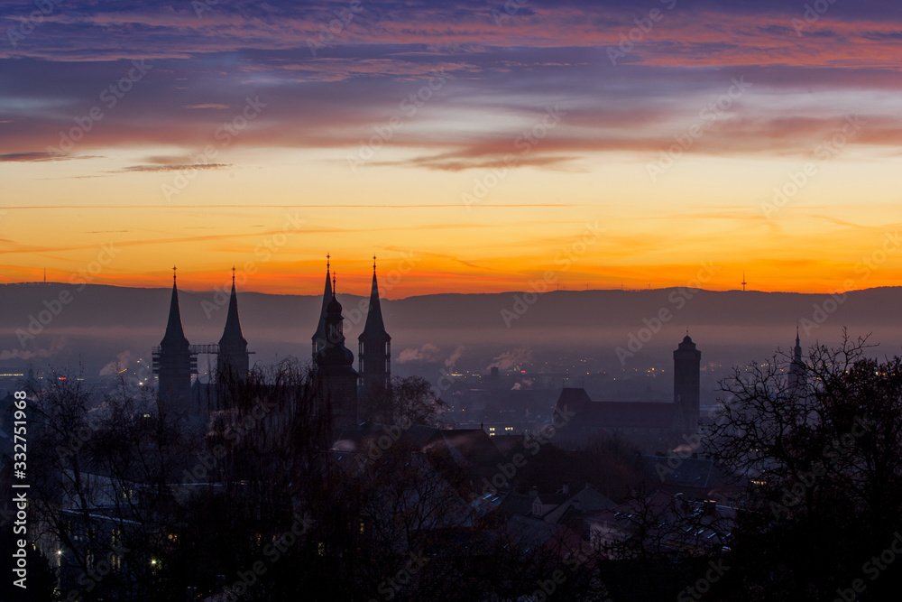 Sonnenaufgang über Bamberg