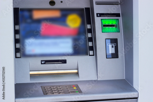 Modern street ATM machine for withdrawal of money and other financial transactions