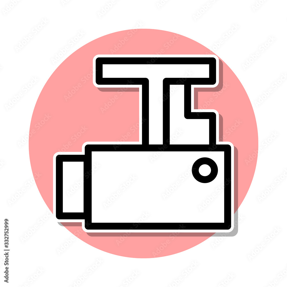 Engine sign sticker icon. Simple thin line, outline vector of web icons for ui and ux, website or mobile application Engine sign sticker icon. Simple thin line, outline vector of web icons for ui and ux, website or mobile application