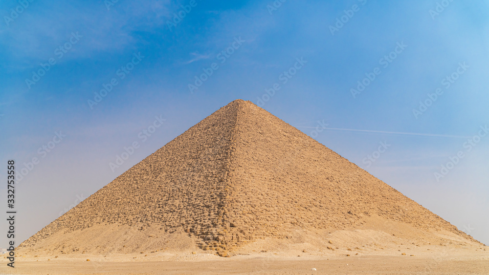Red Pyramid. The Red Pyramid, also called the North Pyramid, is the largest of the three major pyramids located at the Dahshur necropolis in Cairo, Egypt.