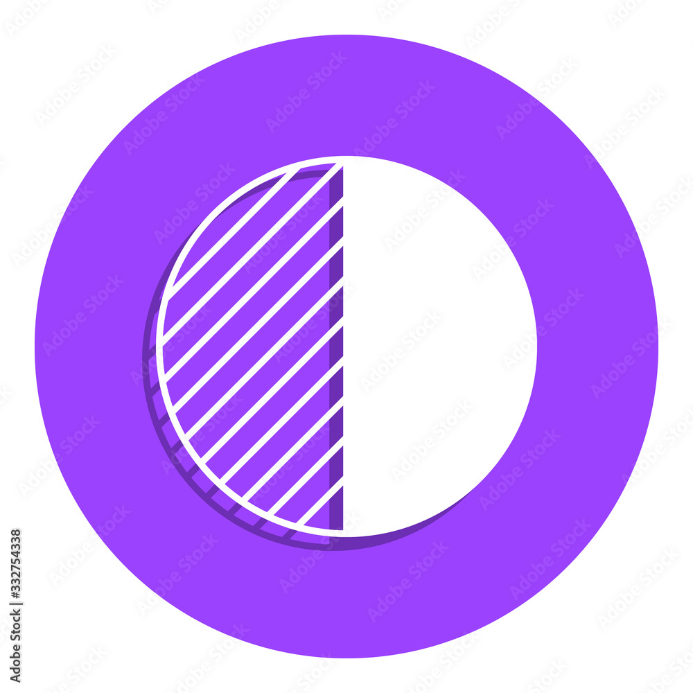 Contrast badge icon. Simple glyph, flat vector of web icons for ui and ux, website or mobile application