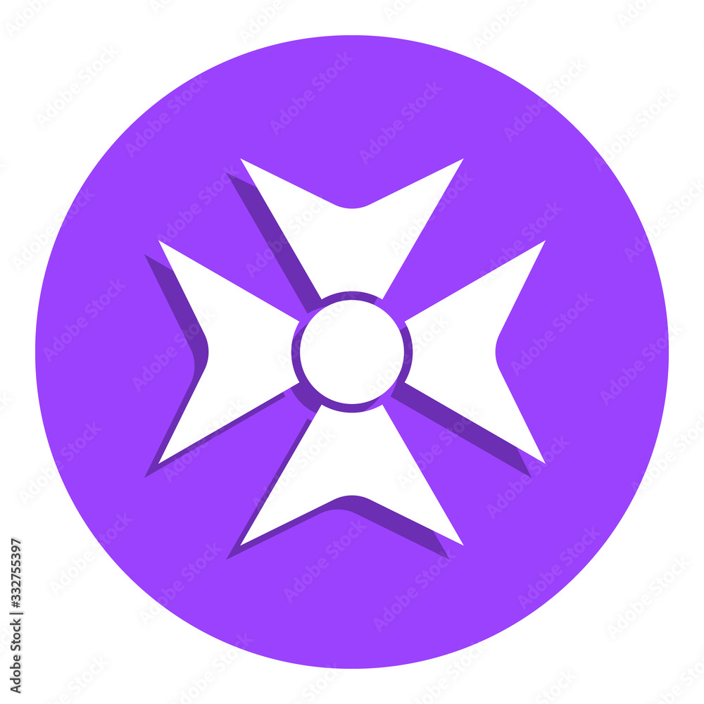 Medal Award Cross badge icon. Simple glyph, flat vector of web icons for ui and ux, website or mobile application Medal Award Cross badge icon. Simple glyph, flat vector of web icons for ui and ux, website or mobile application