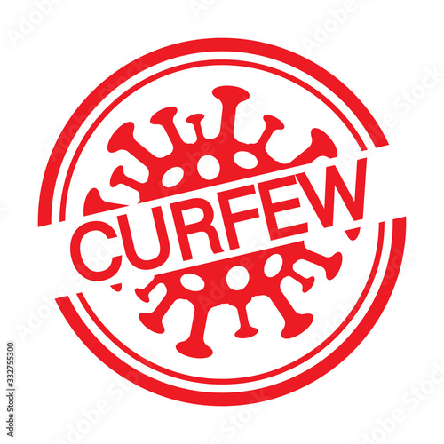 Pictogram image curfew illustration. Coronavirus. Stay home