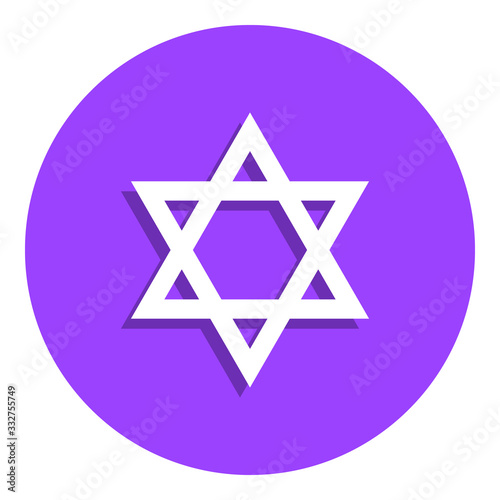 David star badge icon. Simple glyph, flat vector of web icons for ui and ux, website or mobile application