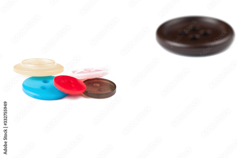 Clothes button isolated on white background. Copy space Clothes button isolated on white background. Copy space