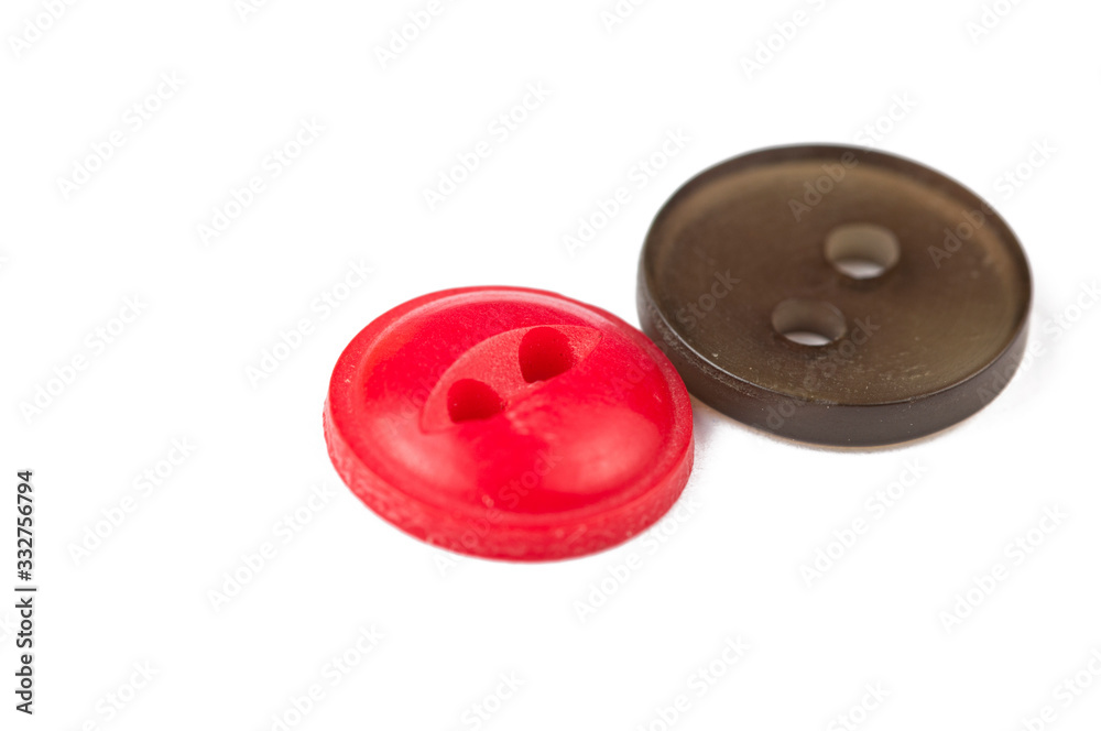 Clothes button isolated on white background. Copy space Clothes button isolated on white background. Copy space