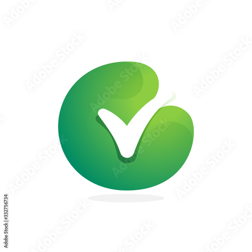 C letter green logo with check mark inside.