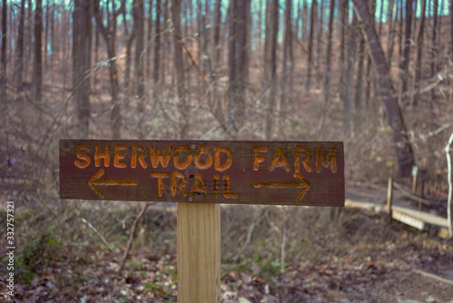 sherwood farm trail sign 