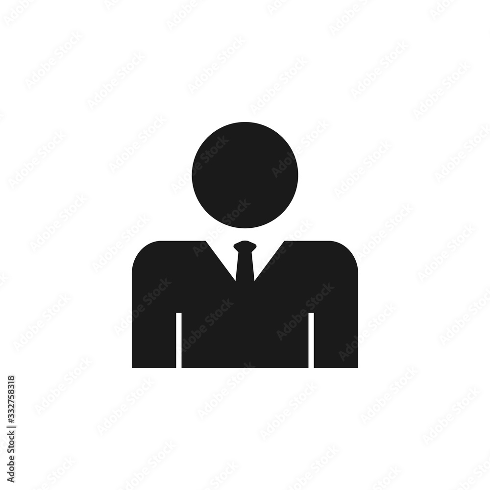 Businessman icon in trendy flat style isolated on white background. Leader symbol vector illustration Businessman icon in trendy flat style isolated on white background. Leader symbol vector illustration