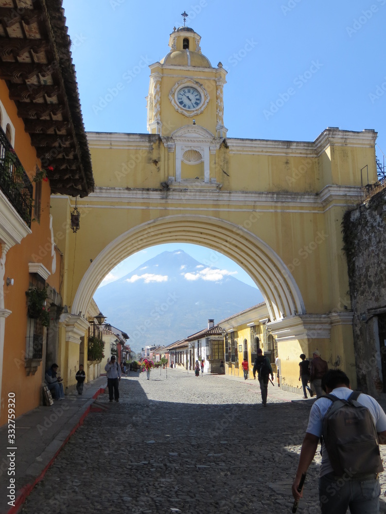 people walking in guatemala city people walking in guatemala city