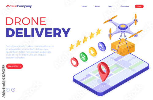 Drone delivery online order package