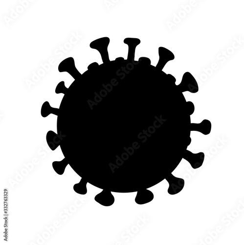 Coronavirus vector silhouette illustration