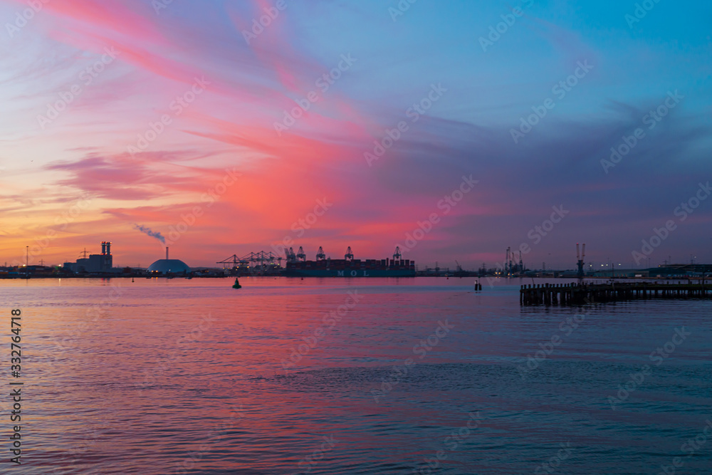 Beautiful sunset in Southampton