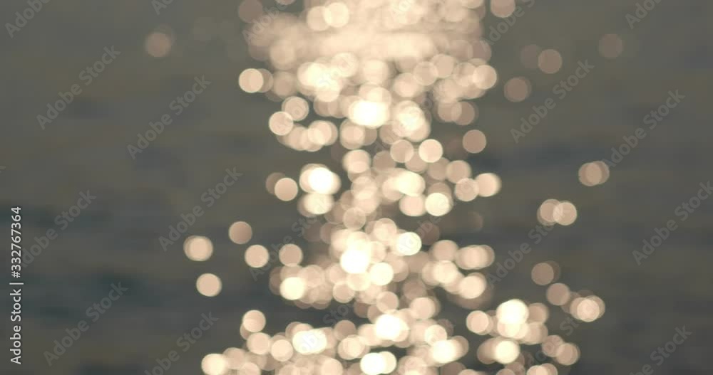 Blur view of sea with light sparkle