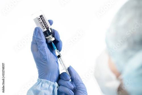 Medical vaccine covid-19 coronavirus syringe, medicine.