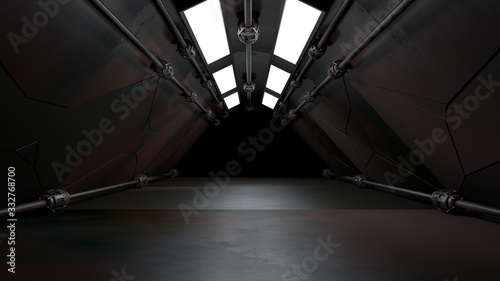 Space environment, ready for comp of your characters.3D rendering