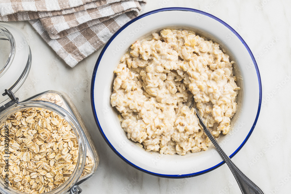 Bowl of oatmeal porridge Bowl of oatmeal porridge